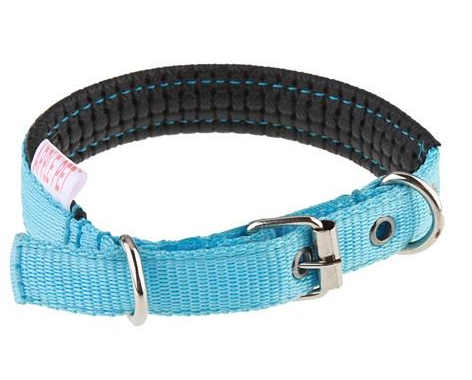 39cm Single Fastening and Adjustable Foam Dog Collar Belt Blue